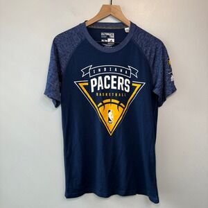 Adidas NBA Indiana Pacers Basketball Short Sleeve Ultimate Tee Men's Medium Navy